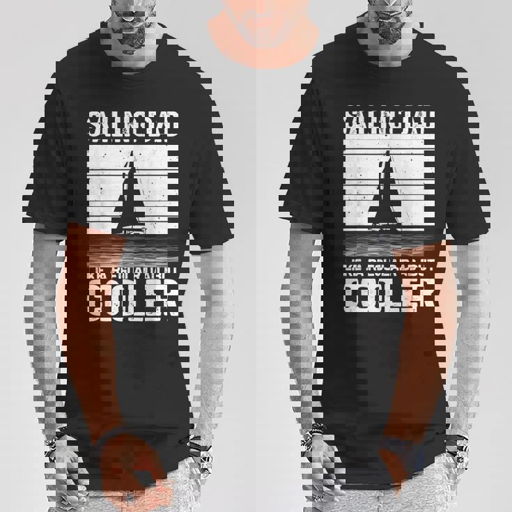 Divertente Regalo Per La Festa Del Papà In Barca Aela Papà Barca Marinaio Uomini Maglietta Regalos divertidos