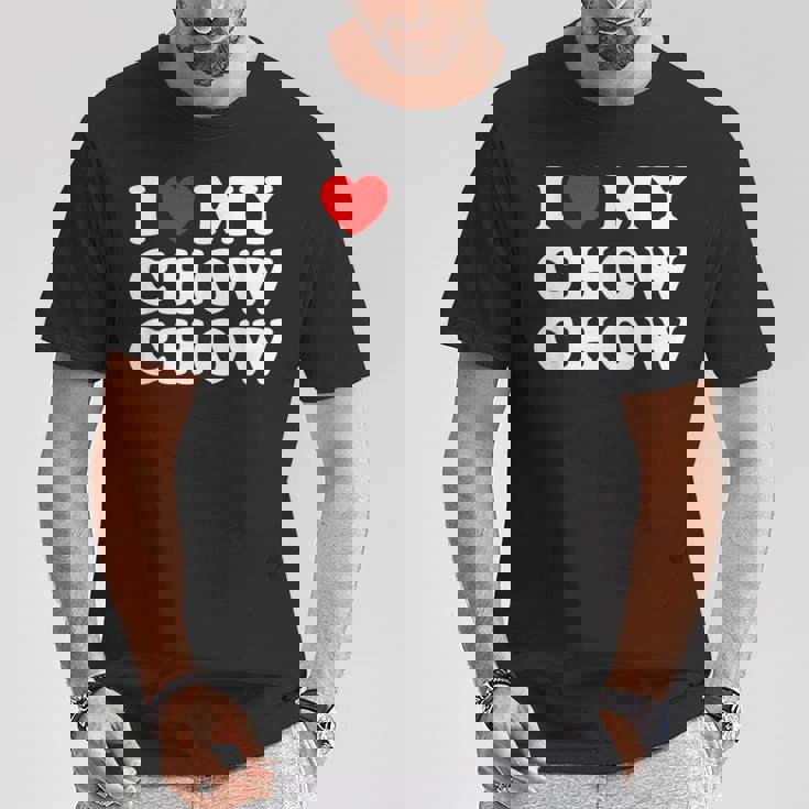 Dog I Love My Chow Chow Chow Tシャツ 面白い贈り物