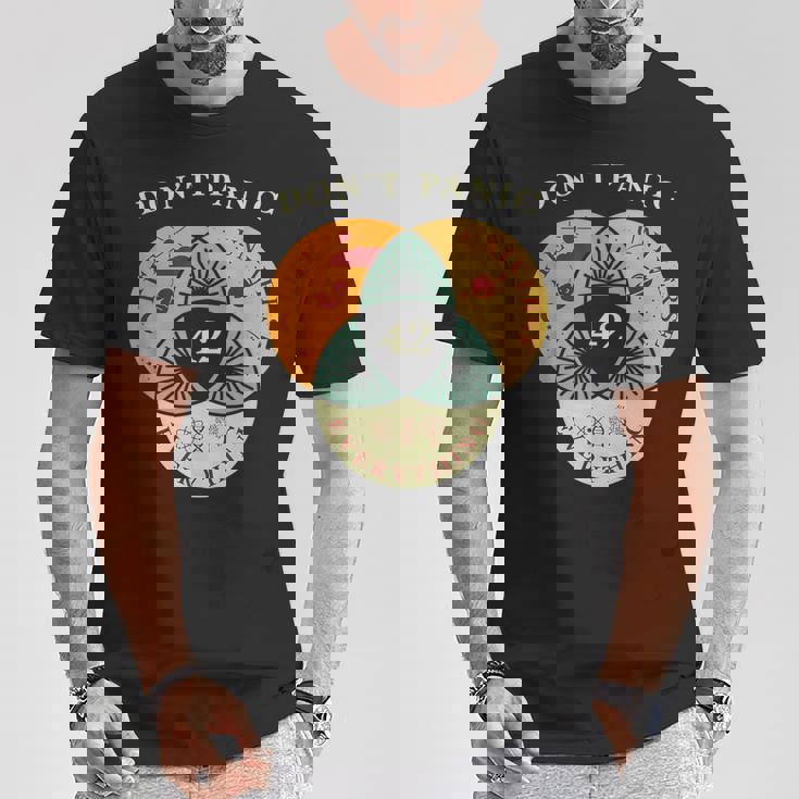 Don't Panic Life Universe Everything 42F 宇宙愛好家 Tシャツ 面白い贈り物