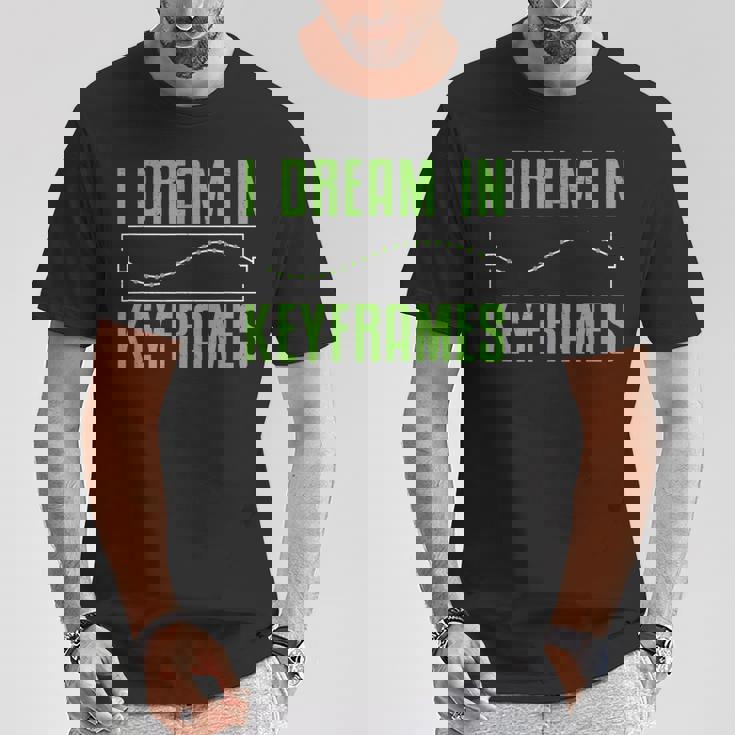 I Dream In Keyframes おもしろモーショングラフィックデザイナー アニメーター Tシャツ 面白い贈り物