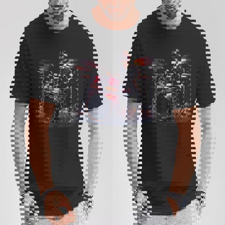 Drums ドラマーバンド ドラムセット ドラムセット Tシャツ 面白い贈り物