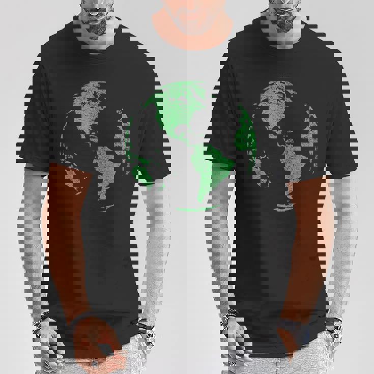 Earth Dayave Our Planet Climate Change 地球儀 世界地図 Tシャツ 面白い贈り物