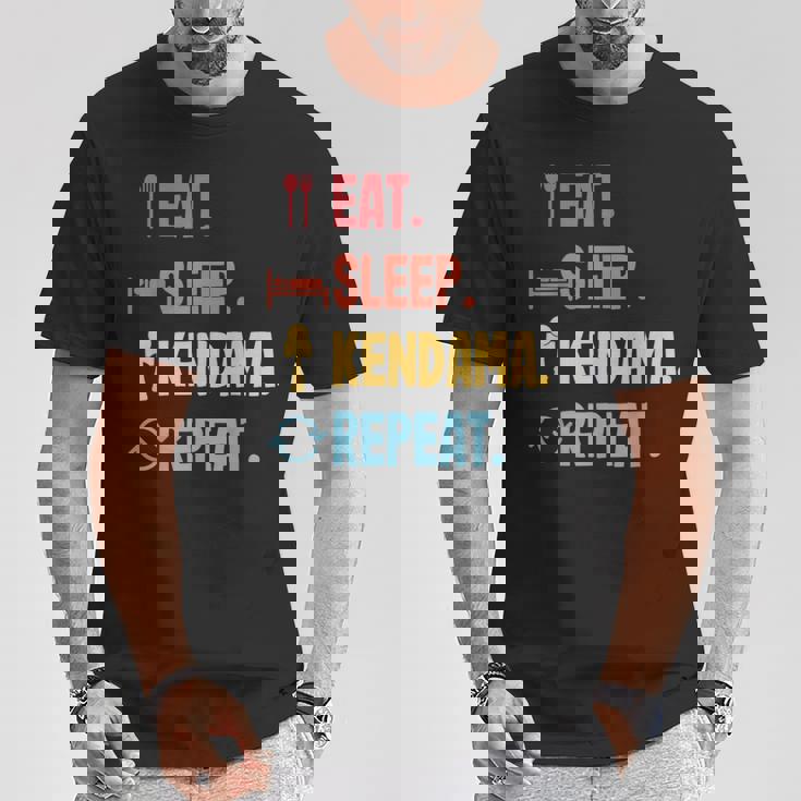 Eatleep けん玉リピート Tシャツ 面白い贈り物