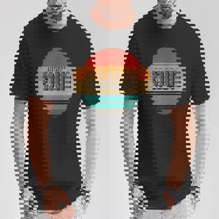 Edwin 名称 レトロ・ヴィンテージ・サンセット 限定版 Tシャツ 面白い贈り物