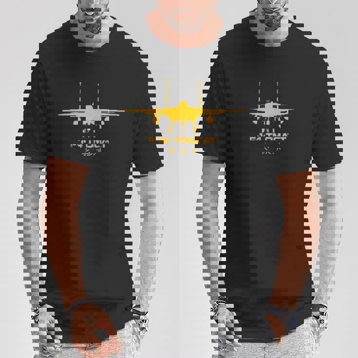 F-14 トムキャット 戦闘機 ジェット クラシック ミリタリー 航空 デザイン Tシャツ 面白い贈り物