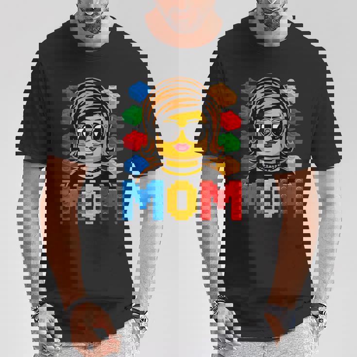 Family Mom Master Builder Building Bricks Blocks T-Shirt Unique Gifts