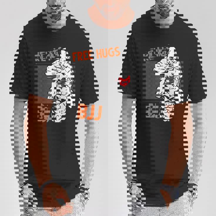 Free Hugs ブラジリアン柔術 Bjj 格闘技 面白い総合格闘技 Tシャツ 面白い贈り物