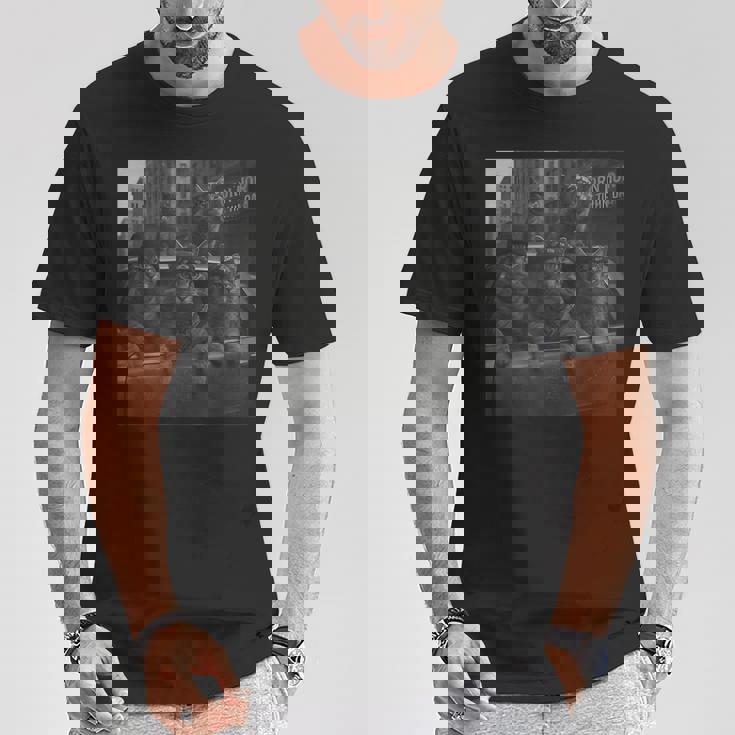 Cat Gang Memetreet 皮肉な猫ギャングスター Tシャツ 面白い贈り物