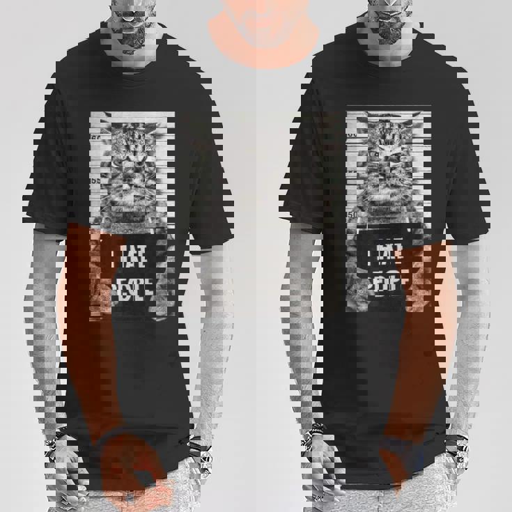 Cats Picture I Hate Peopleaying Tシャツ 面白い贈り物