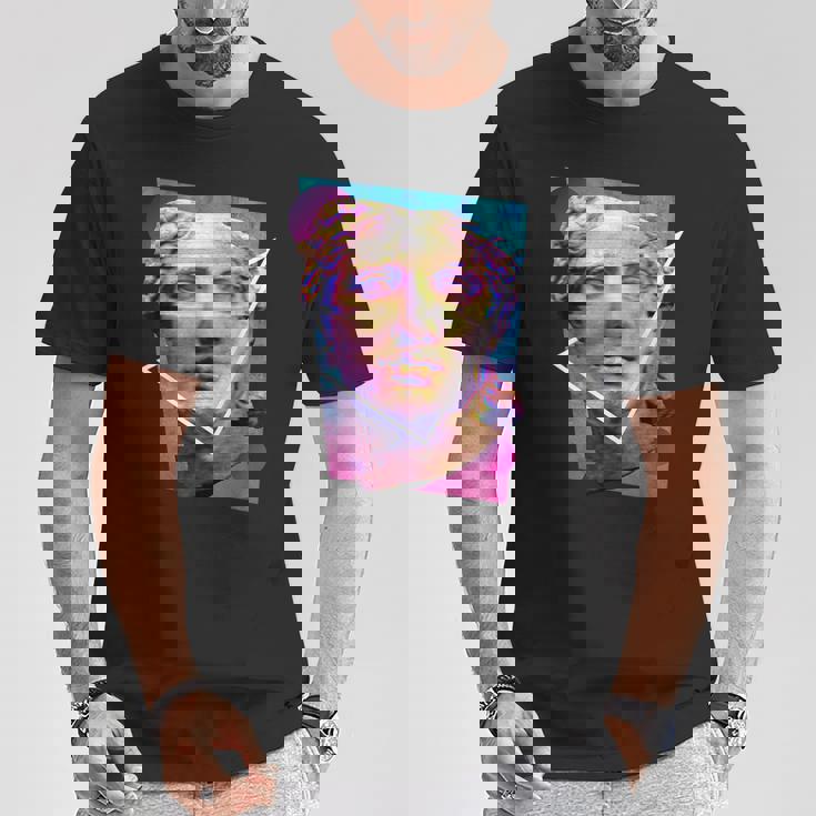 Glitchedenustatueaporwave Tシャツ 面白い贈り物