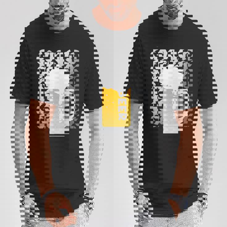 Gokugoku ビール 生ビール 泡 夏 居酒屋 仲間 楽しい 美味しい 爽快 メンズ レディース Tシャツ 面白い贈り物