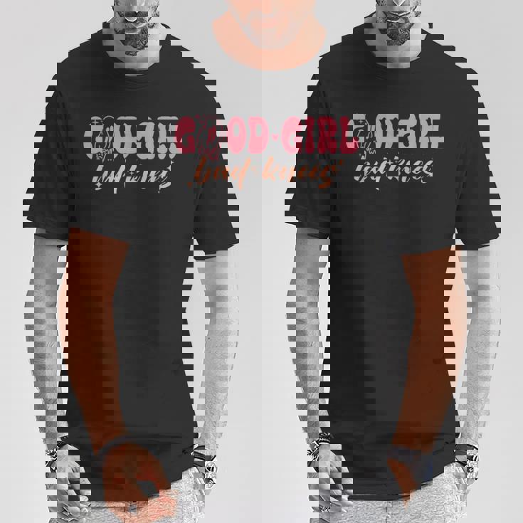 Good Girl Bad Knees 面白い 関係 膝の問題 ジョーク Tシャツ 面白い贈り物