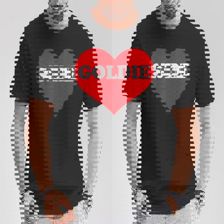 I Heart Goldie I Love Goldie カスタマイズ可 Tシャツ 面白い贈り物