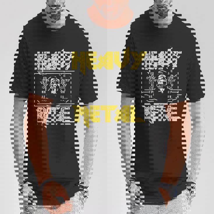 Heavy Metal Death Rock Keleton Horns Up ヘヴィメタル Tシャツ 面白い贈り物