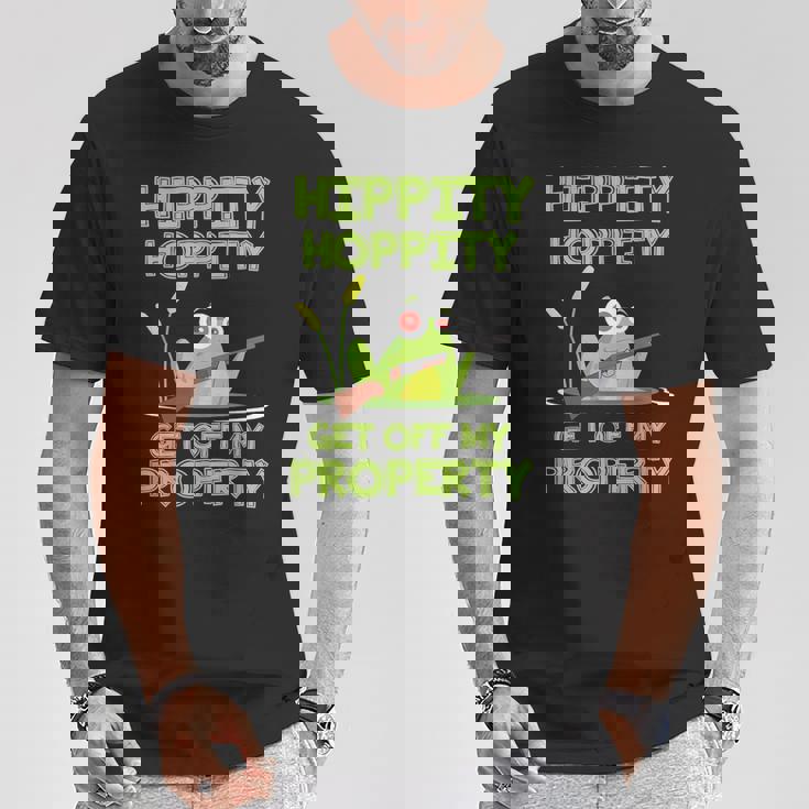 Hippity Hoppity Get Off My Property 面白いカエルミームギフト Tシャツ 面白い贈り物