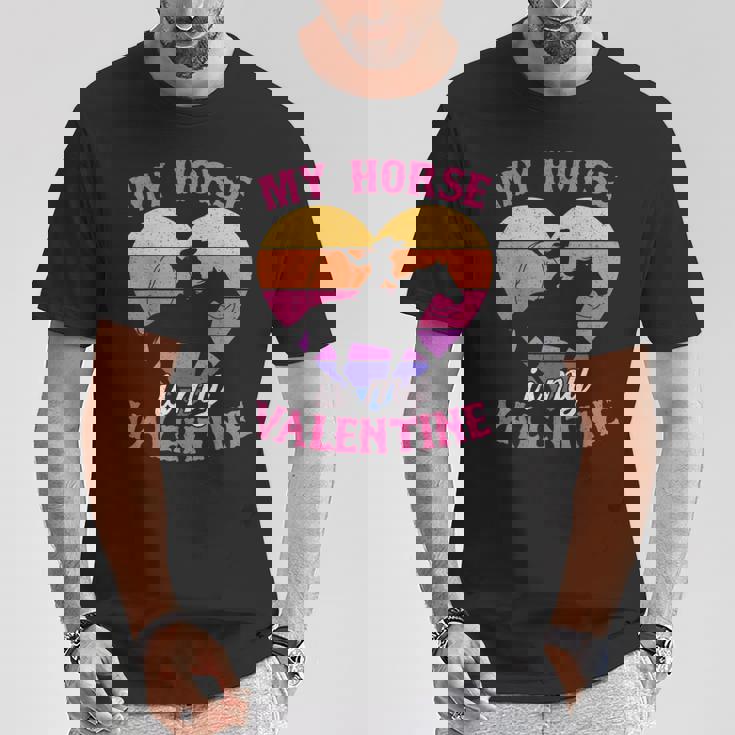 My Horse Is My Valentine Cowgirl Western Animal Lover T-Shirt Unique Gifts