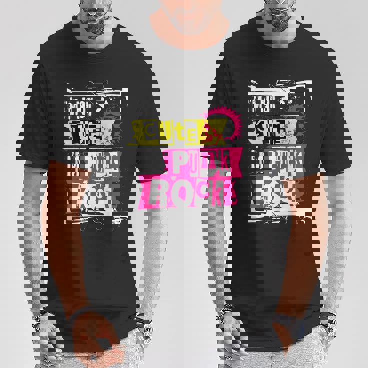 I'm Not Cute I'm Punk Rock パンクロッカー用 Tシャツ 面白い贈り物