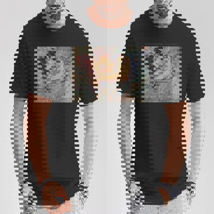 In Bed The Kiss アンリ・ド・トゥールーズロートレック Lgbtq アート Tシャツ 面白い贈り物