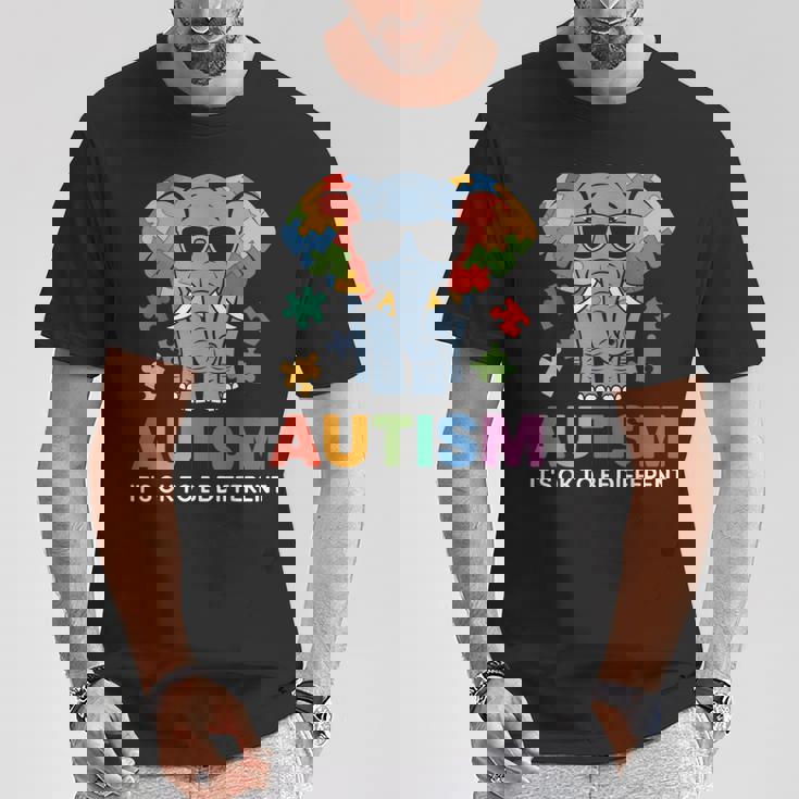 It's Ok To Be Different Awareness Elephant Tシャツ 面白い贈り物