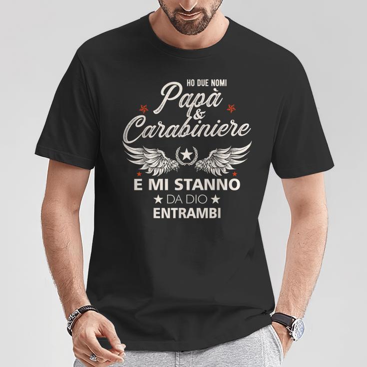 Italiano Papa Carabiniere Festa Del Papà Regalo Italiano Maglietta Regalos divertidos