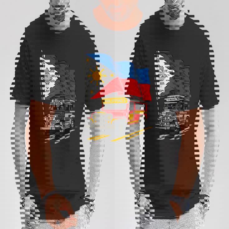 Jeepney フィリピン国旗 誇り高きフィリピンのお土産 Tシャツ 面白い贈り物