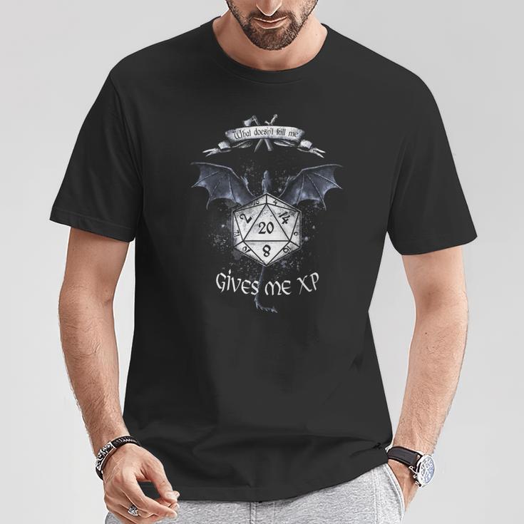Juego De Rol Dados Dragón W20 Experiencia Xp Camiseta unisex Regalos divertidos
