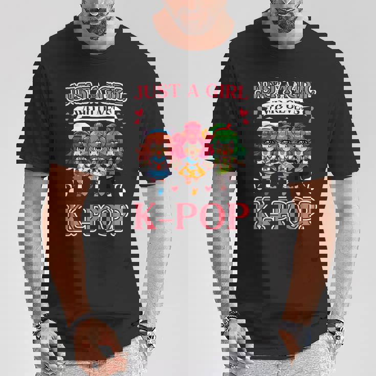 Just A Girl Who Loves K-Pop Fan Korean Music Finger Heart T-Shirt Unique Gifts
