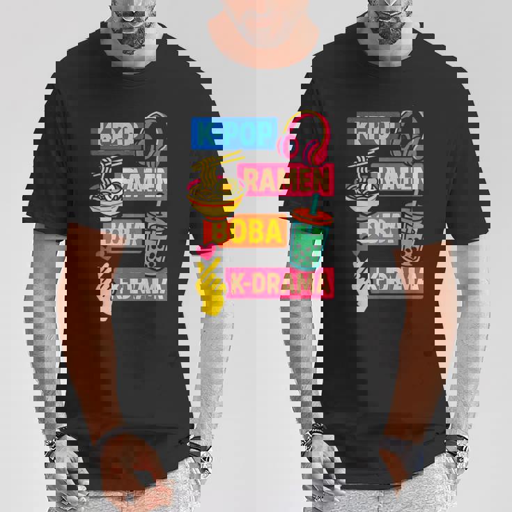 K-Pop Ramen Boba K-Drama Fans Korean T-Shirt Unique Gifts K-Pop Ramen Boba K-Drama Fans Korean T-Shirt Unique Gifts