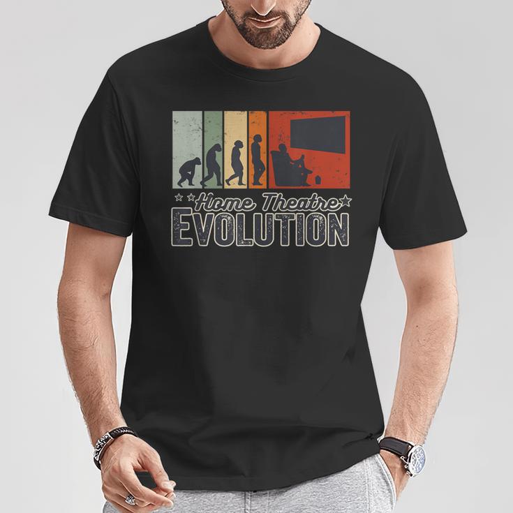 Les Amateurs De Cinéma Et L'évolution Du Cinéma Maison T-Shirt Cadeaux drôles
