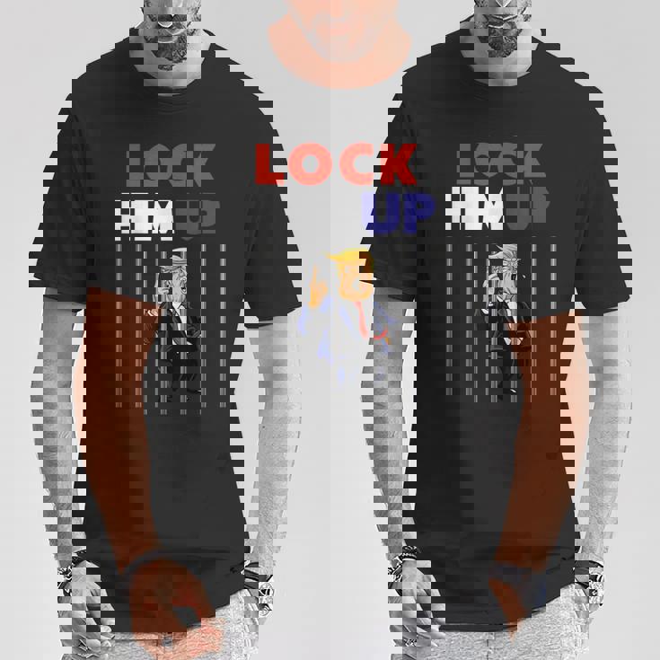Lock Him Up Anti Trump Political Tシャツ 面白い贈り物