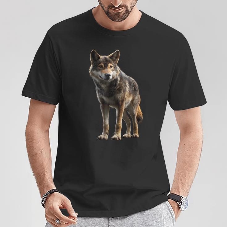 Loup Motif J'aime Les Loups Meute De Loups Loupauvage T-Shirt Cadeaux drôles