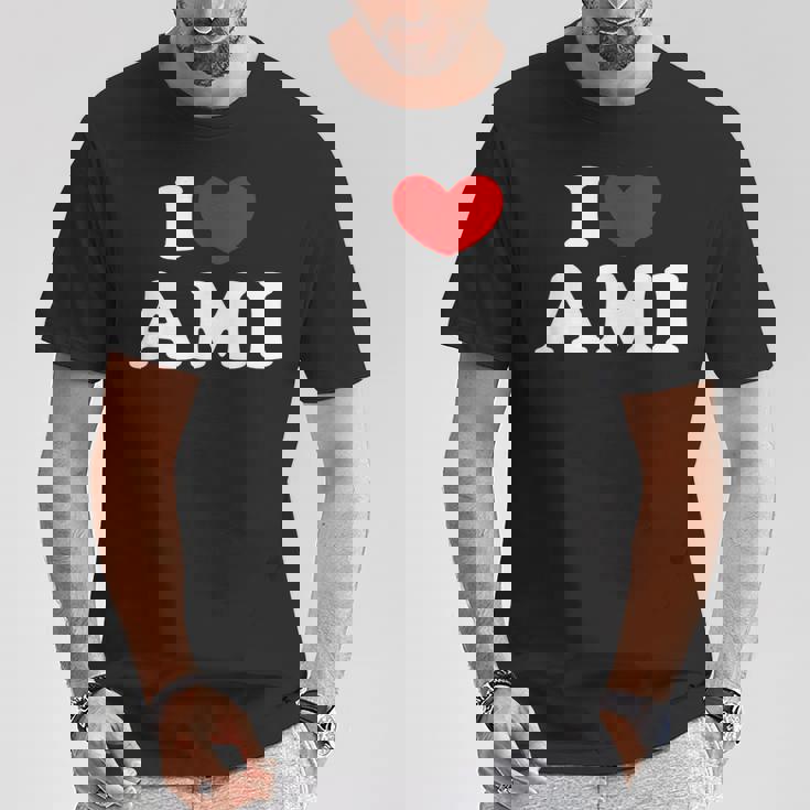 I Love Ami 私は愛する Ami Tシャツ 面白い贈り物