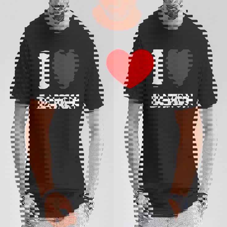 I Love Damon I Heart Damon 面白い名前 Damon Tシャツ 面白い贈り物