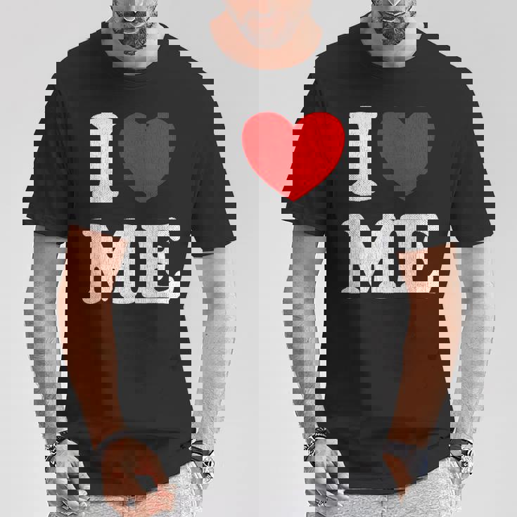 I Love Me シャツ Y2k ジョーク I Heart Me Love Myself Maine Tシャツ 面白い贈り物