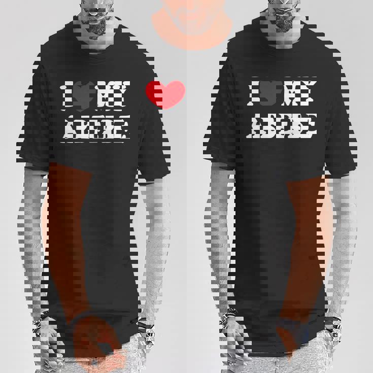 I Love My Abebe アイ・ラブ・マイ・アベベ 長袖tシャツ Tシャツ 面白い贈り物