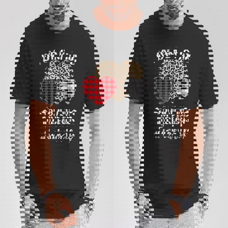 I Love My Job For All The Little Reasons バレンタインハート Tシャツ 面白い贈り物