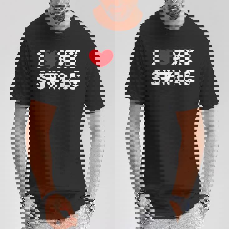 I Love Mywag アイ・ラブ・マイ・スワッグ、アイ・ハート・マイ・スワッグ 長袖tシャツ Tシャツ 面白い贈り物