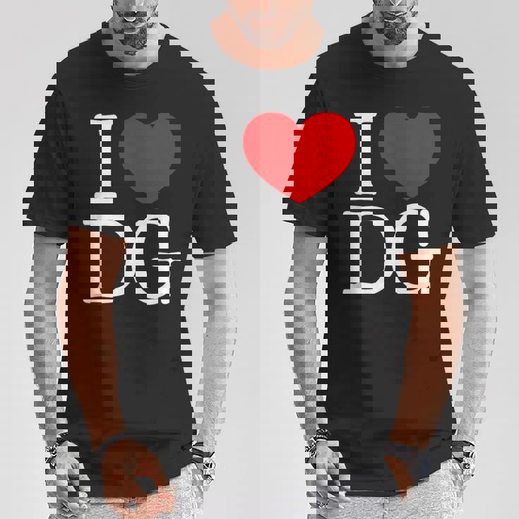 I Love ハート Dg Tシャツ 面白い贈り物
