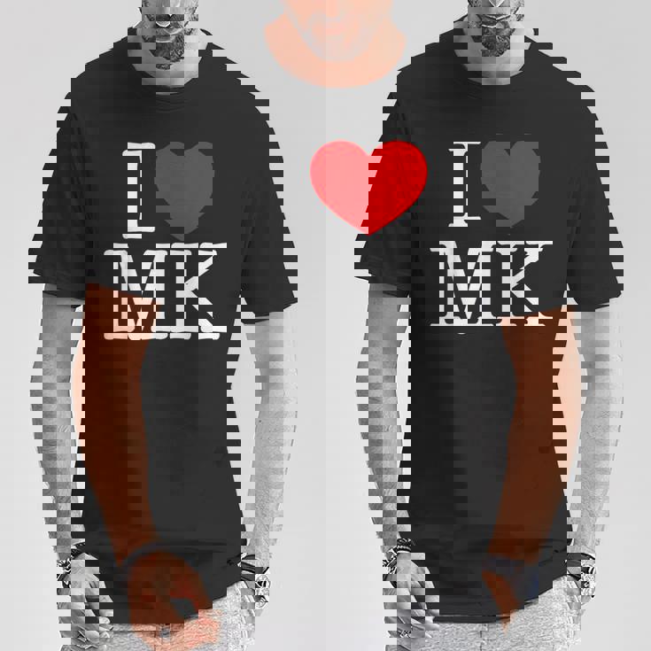 I Love ハート Mk Tシャツ 面白い贈り物