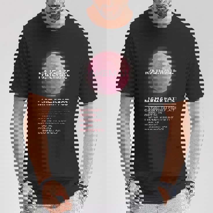 Makemake Facts 準惑星宇宙天文学愛好家 Tシャツ 面白い贈り物