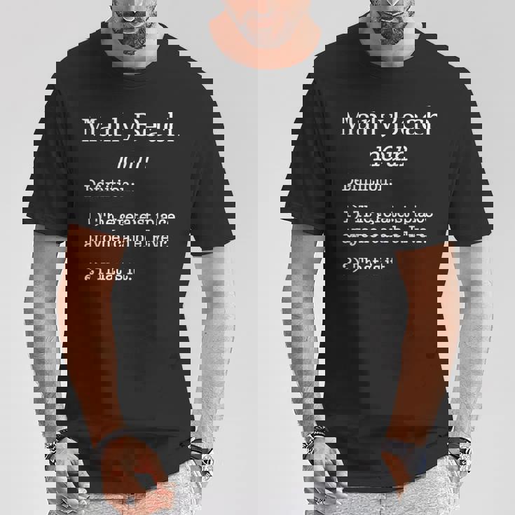 Manly Beachのお土産面白い偽の定義のデザイン Tシャツ 面白い贈り物