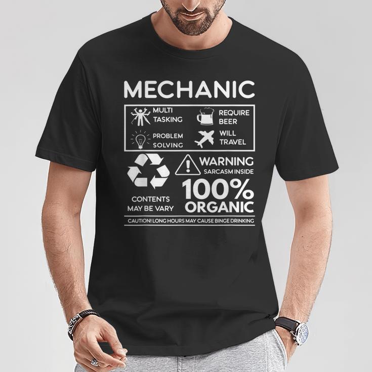 Mécanicien Cadeau Multi-Tâches Nécessite De La Bière T-Shirt Cadeaux drôles