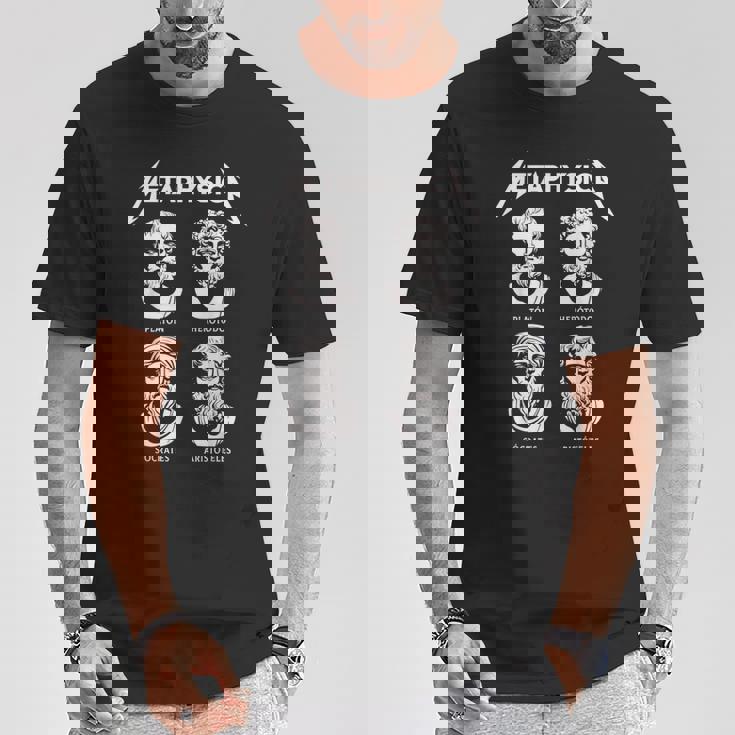 Metaphysica 面白いギリシャ哲学者ロックレトロデザイン Tシャツ 面白い贈り物