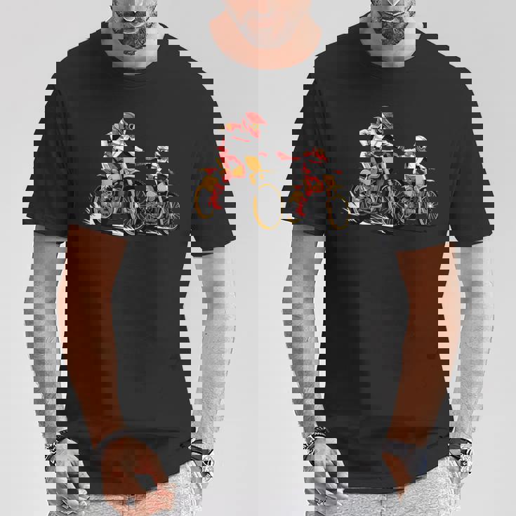 Motocross Padre E Figlio Moto Da Cross Festa Del Papà Maglietta Regalos divertidos