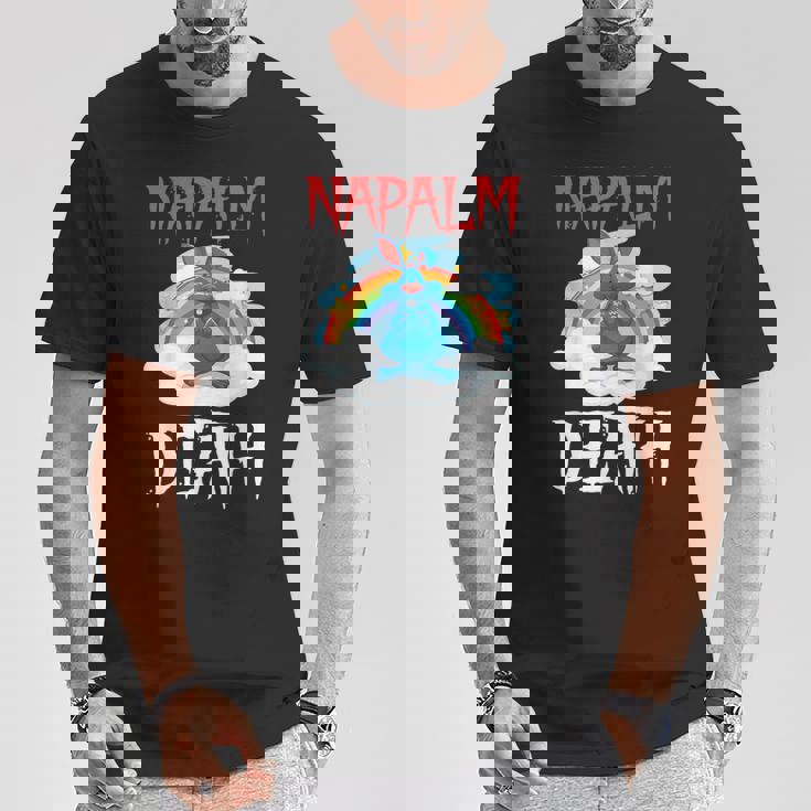 Napalm Death Rainbow Bunny ピンク ナパーム デスラビット Tシャツ 面白い贈り物