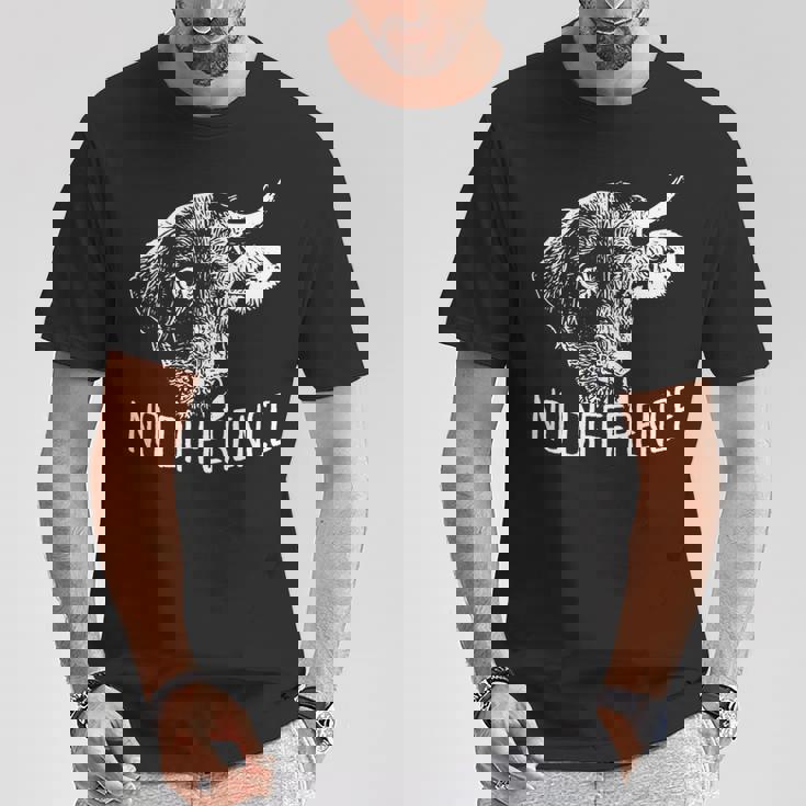 No Difference ワンライフ 違いはありません ベジタリアン 動物愛好家 ビーガン 長袖tシャツ Tシャツ 面白い贈り物