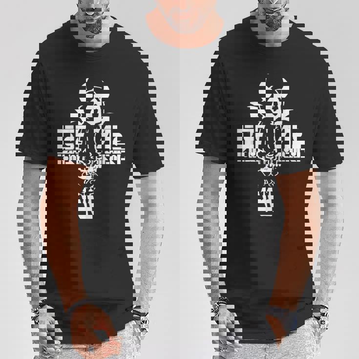 Nog-T-0004-悪魔-黒 Tシャツ 面白い贈り物