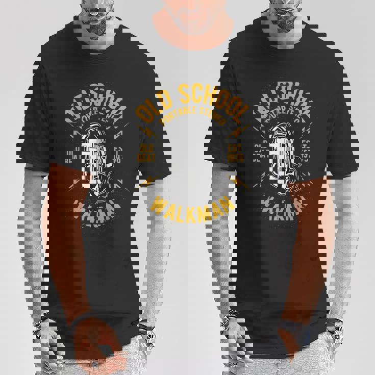 Oldchool Walkman Rocknroll And Music Tシャツ 面白い贈り物