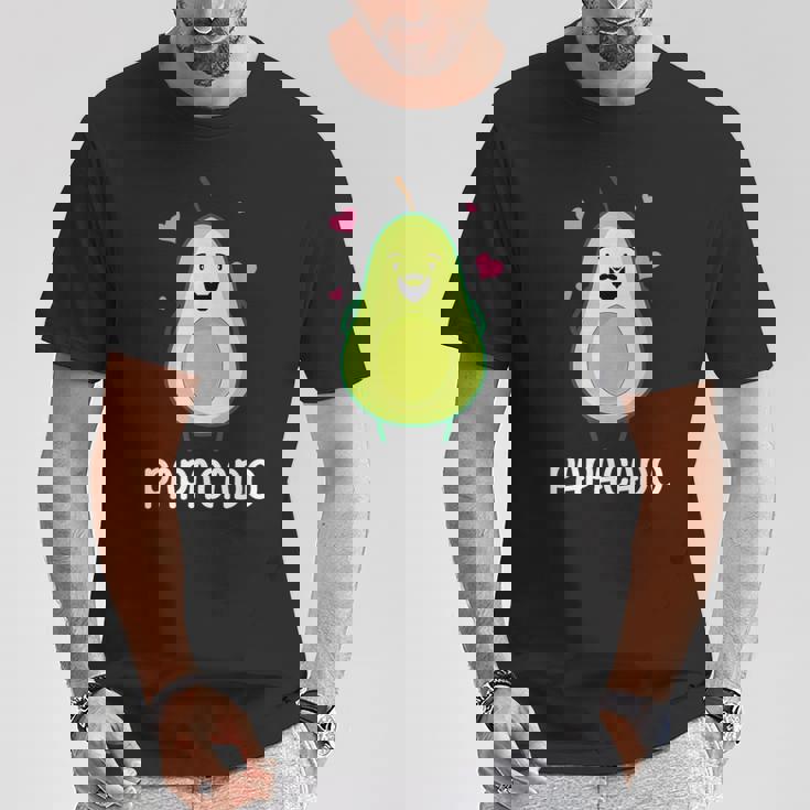 Papacado Avocado Baffi Avocado Papa Festa Del Papà Maglietta Regalos divertidos