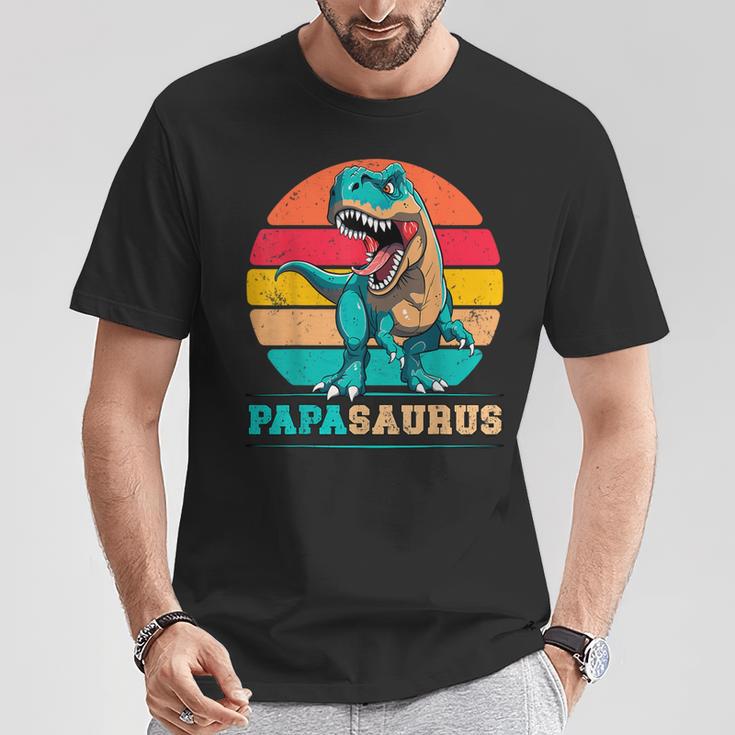 Papasaurus Daddy Rex Dinosaur Family Papaaurus Festa Del Papà Maglietta Regalos divertidos